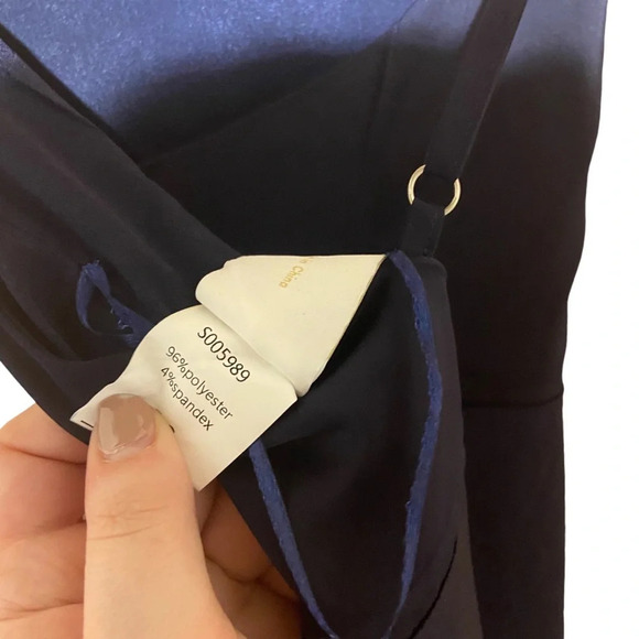 NWT SHOWPO. WILL IT BE US MIDI DRESS - THIGH SPLIT‎ CROSS BACK DRESS NAVY SIZE 8 - Picture 10 of 10
